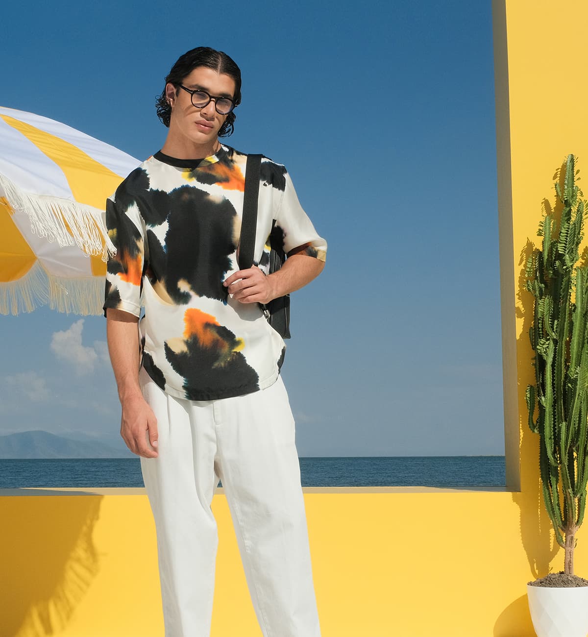 Men clothes in Yerevan, Armenia. Luxury clothes Summer 2023 swimwear